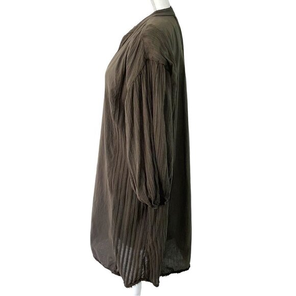 Pharaoh Collection Dress Womens Size 1 Japanese Cotton V Neck Green Made In USA - Picture 4 of 12